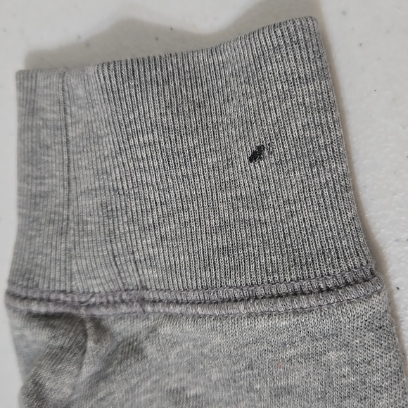 PINK Quarter Zip Gray Pullover Long Sleeve Top Front Pockets Oversized Comfy, S - Picture 6 of 6